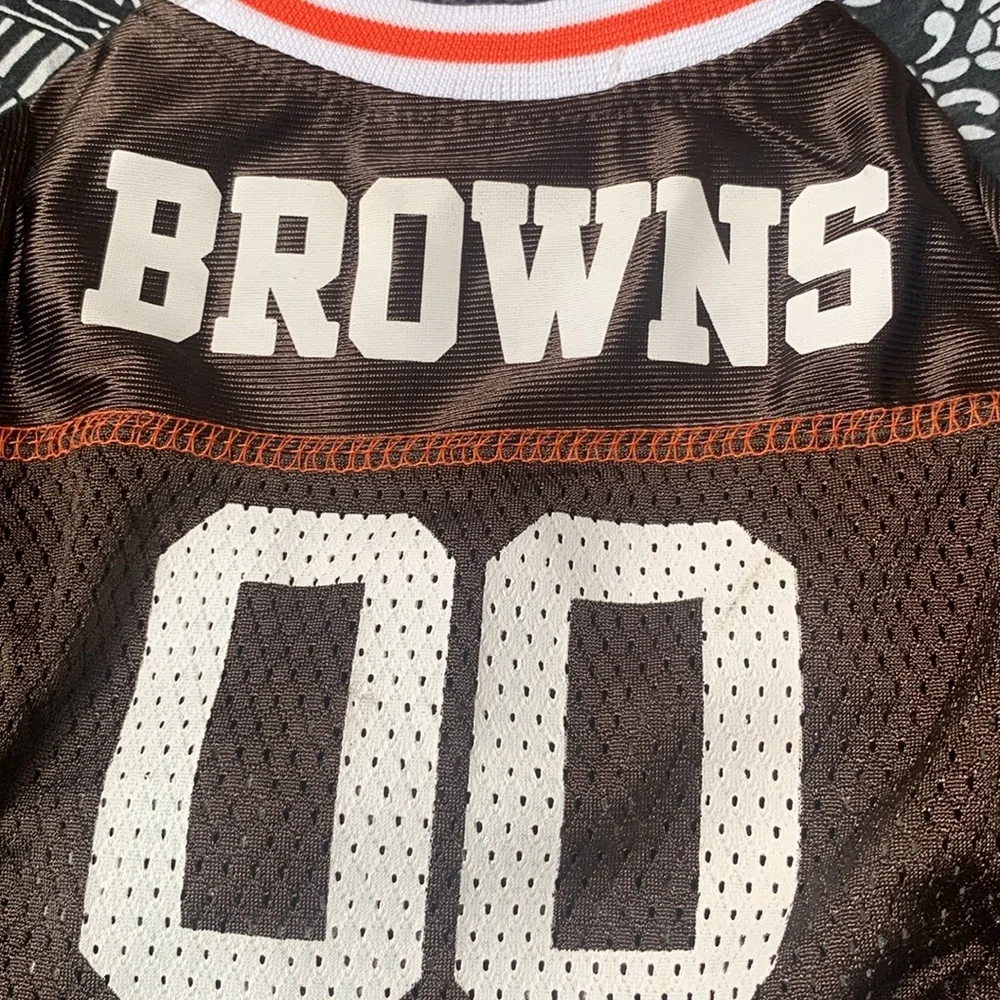 NFL Browns Pet Jersey in Brown and White